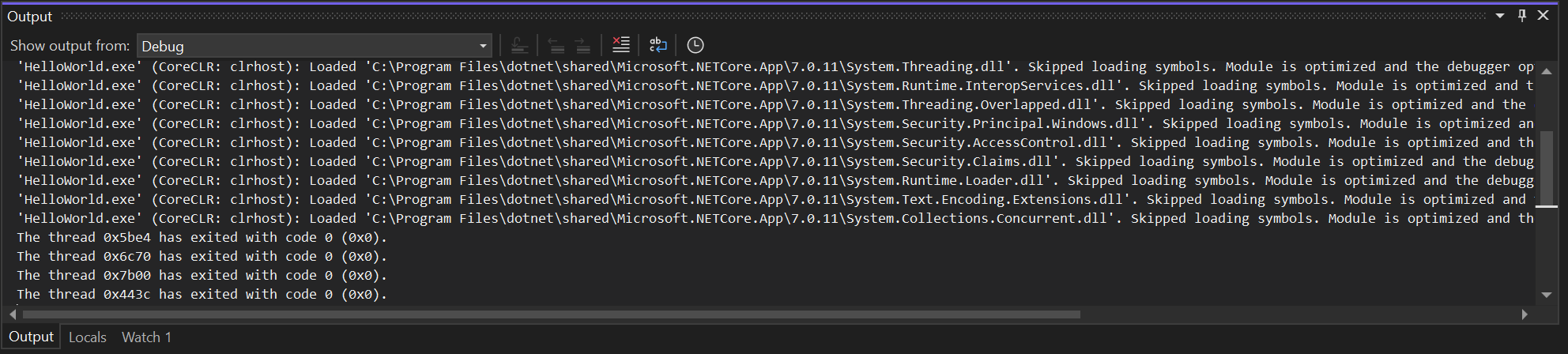Output Window - Visual Studio At First Glance - Kens Learning Curve