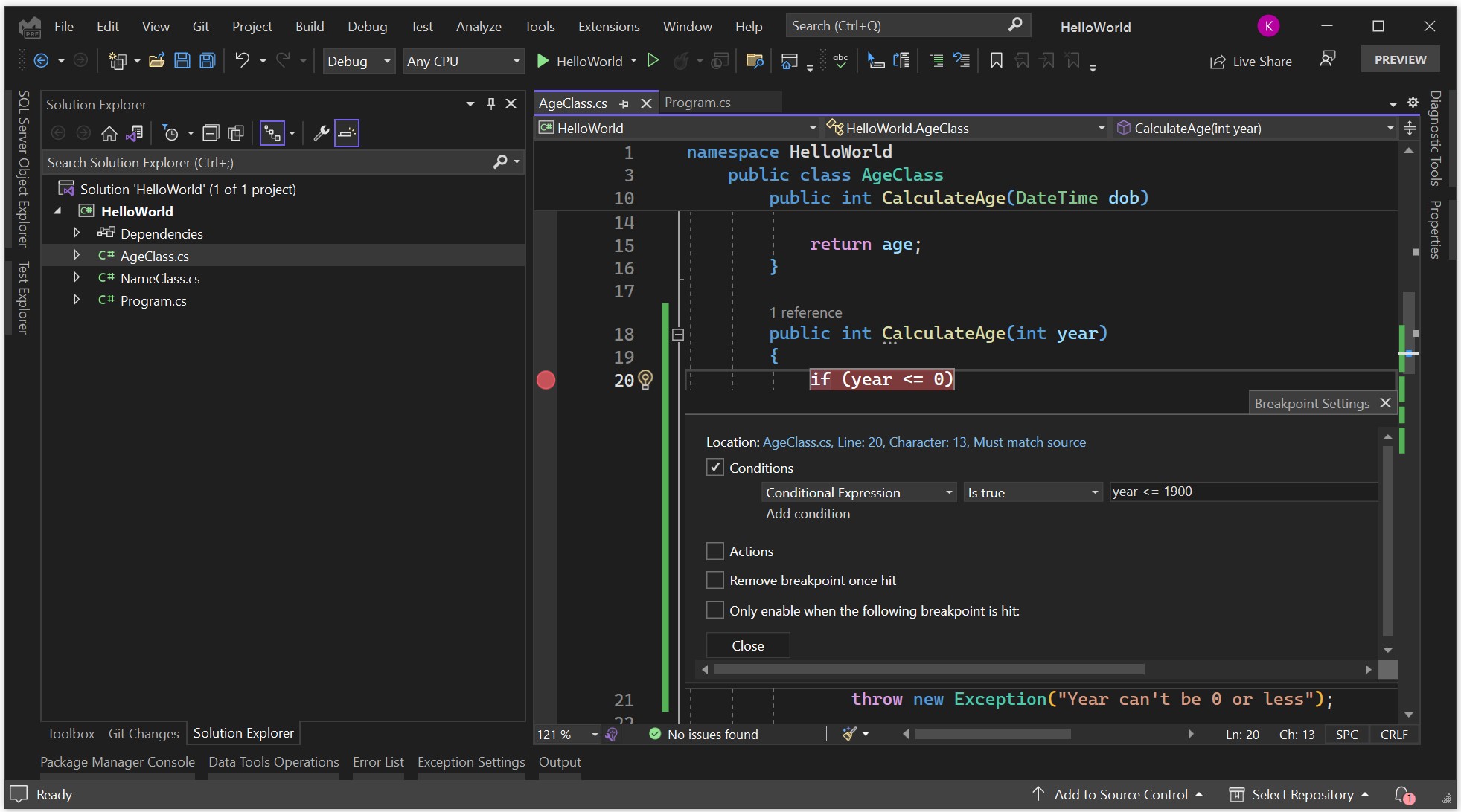 Learn C# - Part 7: Debugging in C# - Tutorial