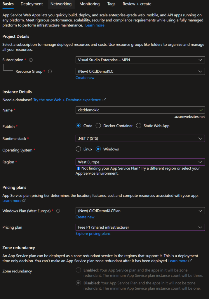 Azure Cloud Web App Basics- Continuous Integration And Continuous Delivery With Azure DevOps and Azure Cloud - Kens Learning Curve