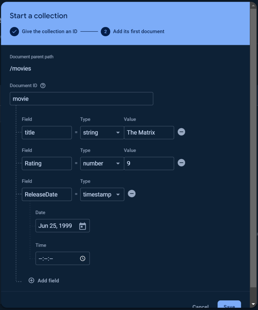 Add New Item - Using Cloud Firestore With Angular TypeScript - Kens Learning Curve