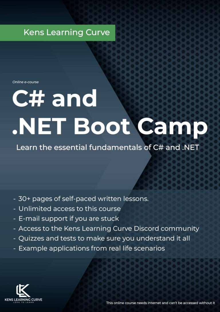 C# and .NET Boot Camp - E-courses - Kens Learning Curve